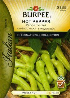 Burpee Pepper Pepperoncini 69618 (Green to Red) 25 Seeds  Vegetable Plants  Patio, Lawn & Garden