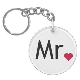 Mr   half of Mr and Mrs set Keychains