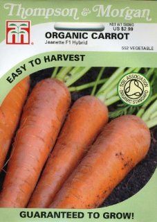 Thompson & Morgan 552 Organic Carrot Jeanette Seed Packet  Vegetable Plants  Patio, Lawn & Garden