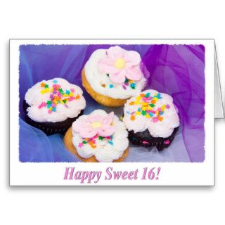 Happy Sweet 16 Chocolate Cupcakes Cards