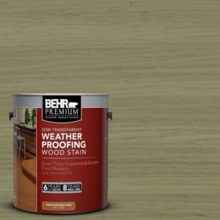 BEHR Premium 1 gal. #ST 151 Sage Semi Transparent Weatherproofing Wood Stain 508801