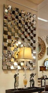 XL Modern Illusion Mirror / Wall Art 3D Three Dimensional Layered 51"   Wall Mounted Mirrors