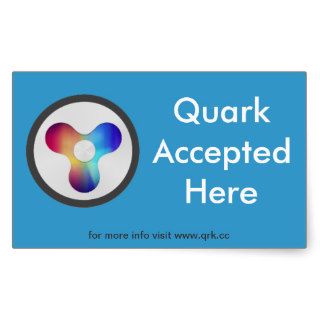 Quark Accepted Here Sticker  Quarkcoin