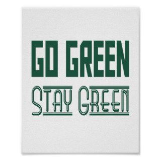 Go Green Poster  (standard picture frame size)