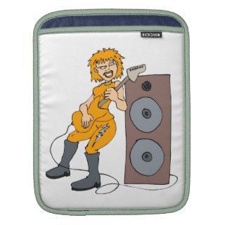 guitar female punk orange against speaker.png iPad sleeve
