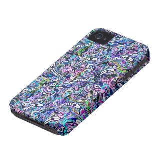Pastel Colors Abstract Swirls Seamless Pattern iPhone 4 Case Mate Cases