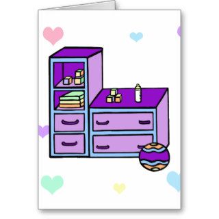 dresser purple blue greeting cards