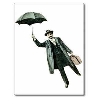 Mr. Magic & his flying Umbrella Post Cards