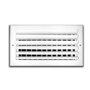 TruAire 12 in. x 8 in. 2 Way Aluminum Adjustable Horizontal Curved Blade Wall/Ceiling Register HA302HM 12X08