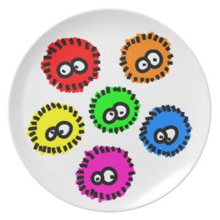 Fluffy Germs Party Plates