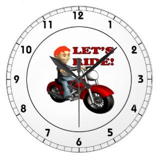 Lets Ride 9 Wall Clocks