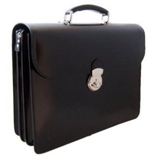 Pratesi 'Verrocchio' Triple Gusset Italian Leather Briefcase in Black Clothing