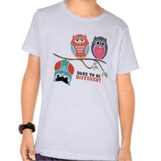 Cute Owl Cartoon Kid T Shirt Dare to be Different