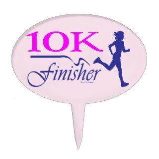 Runner Sport Athlete Ladies Running 10 k Finisher Cake Picks