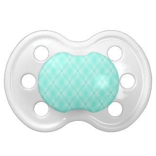 Turquoise Quilted Effect Diamond Shapes Baby Pacifiers