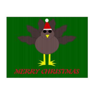 Cute Christmas Turkey Custom Sign
