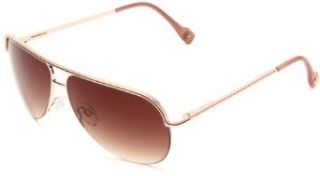 Jessica Simpson Women's J554 GLD Aviator Sunglasses,Gold Frame/Brown Gradient Lens,One Size Clothing