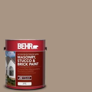 BEHR Premium 1 gal. #MS 24 River Stone Satin Interior/Exterior Masonry, Stucco and Brick Paint 28201