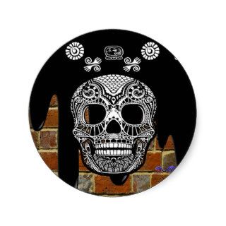 SKULL BRICK BACKGROUND PRODUCTS STICKERS