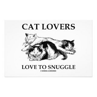 Cat Lovers Love To Snuggle Stationery Paper
