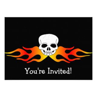Skull And Flames Invites