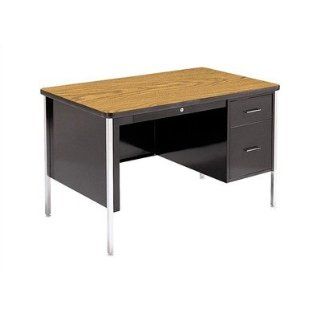 540 Series 30" Laminate Particleboard Teacher's Computer Desk Color Medium Oak  Office Desks 