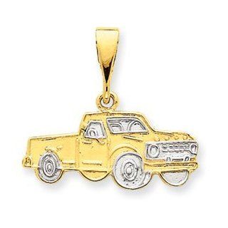 14k Gold Pick up Truck Pendant Jewelry