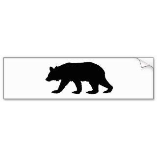 Black Bear Silhouette Bumper Stickers