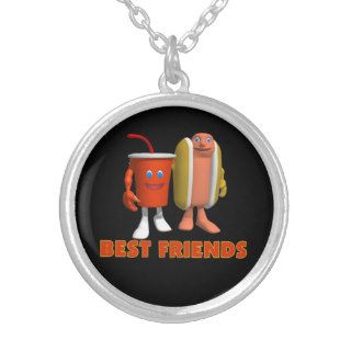 Best Friends Hot Dog & Soda Necklaces