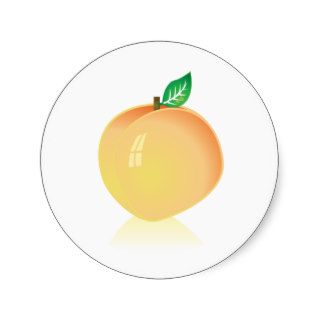 Peach Round Stickers