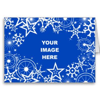 Template, Winter Snowflake Border Greeting Card