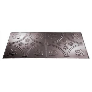 Fasade Traditional 5 2 ft. x 4 ft. Brushed Nickel Lay in Ceiling Tile L71 29