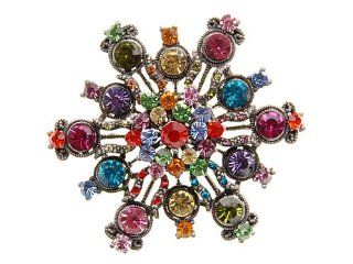 Pretty Multicolor Rhinestone Crystal Floral Abstract Flower Fashion Pin Brooch Brooches And Pins Jewelry