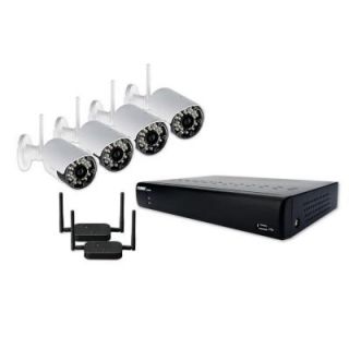 Lorex 8 CH 500GB Surveillance System with (4) Indoor/Outdoor Wireless Cameras LH018501C4WF