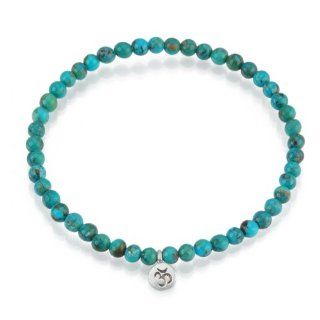 Satya Jewelry "Inner Peace Turquoise Stretch" Sterling Silver Bracelet Jewelry