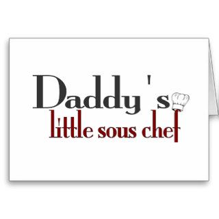 Daddy's little sous chef greeting card