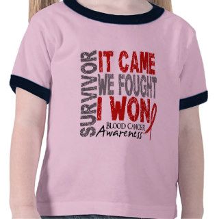 Blood Cancer Survivor It Came We Fought I Won T shirt