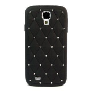 ivencase Silicone Rhinestone Bling Shine Soft Skin Case Cover for Samsung Galaxy S4 S IV i9500 Black + One phone sticker + One "ivencase" Anti dust Plug Stopper Cell Phones & Accessories
