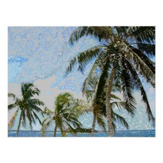 Exotic Palm Trees Poster Print