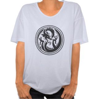 Cool yin yang dragon tattoo style t shirt