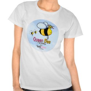 Queen Bee Mom of Twins t shirt