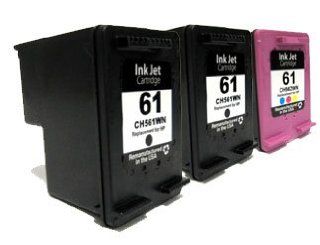 HouseOfToners 3 PK HP 61 CH561WN   Remanufactured in USA Black & CH563WN   Remanufactured in USA Color Ink Cartridge for HP Deskjet Printer (Alternative Replacement) Electronics