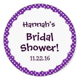 Bridal Shower Cute Polka Dot Party Favor Sticker