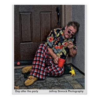 The day after the party, print