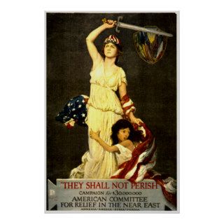 Vintage American Committee ~ Near East Relief Print