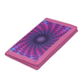 Psychedelic Pink Purple Star Fractal Design Wallet
