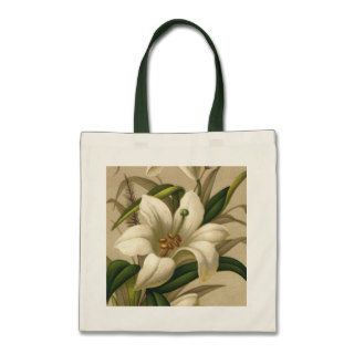 Vintage Victorian Easter Lily Flowers in Bloom Bag
