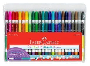 Faber and Castell 24 Count DuoTip Washable Markers Toys & Games