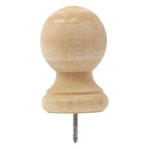 Waddell 3 1/4 in. x 4 1/4 in. Pine Large Ball Post Top 110