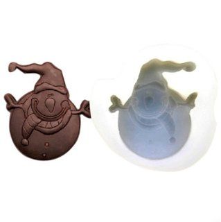 Wholeport Snowman Chocolate Mold Candy Mold Silicone Chocolate Mould Silicone Clay Molds Kitchen & Dining